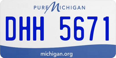 MI license plate DHH5671