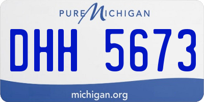 MI license plate DHH5673