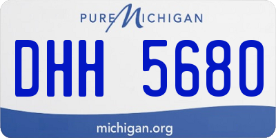 MI license plate DHH5680