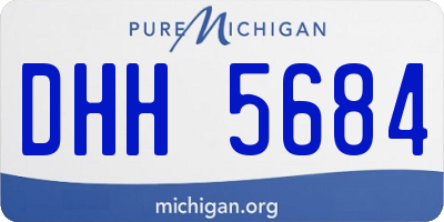 MI license plate DHH5684