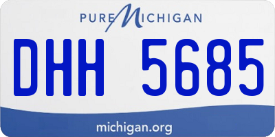 MI license plate DHH5685
