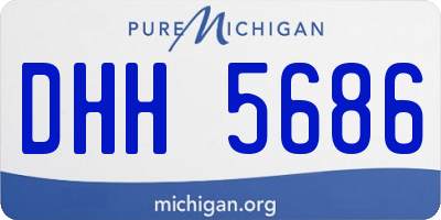 MI license plate DHH5686