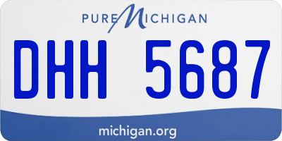 MI license plate DHH5687