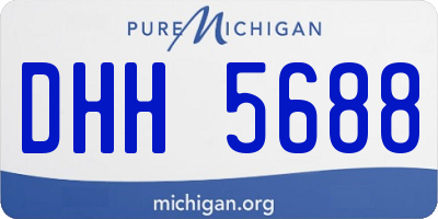 MI license plate DHH5688