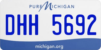 MI license plate DHH5692