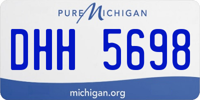 MI license plate DHH5698