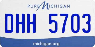MI license plate DHH5703