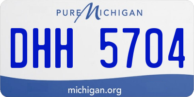 MI license plate DHH5704