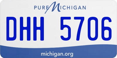 MI license plate DHH5706