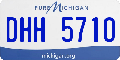 MI license plate DHH5710