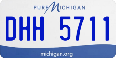 MI license plate DHH5711