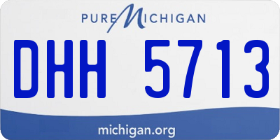 MI license plate DHH5713