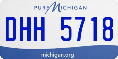 MI license plate DHH5718
