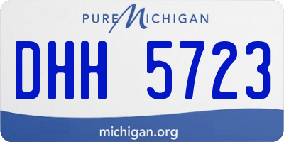 MI license plate DHH5723
