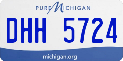 MI license plate DHH5724