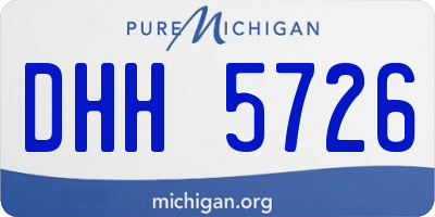 MI license plate DHH5726