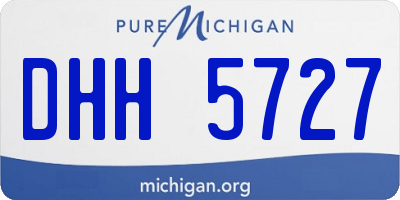 MI license plate DHH5727