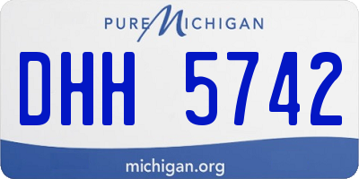 MI license plate DHH5742