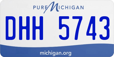 MI license plate DHH5743