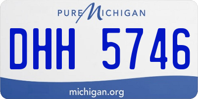 MI license plate DHH5746
