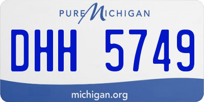 MI license plate DHH5749