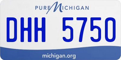 MI license plate DHH5750
