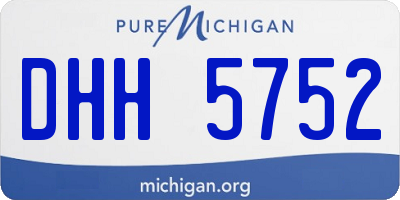 MI license plate DHH5752