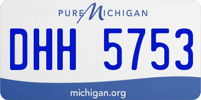 MI license plate DHH5753