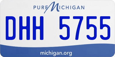 MI license plate DHH5755