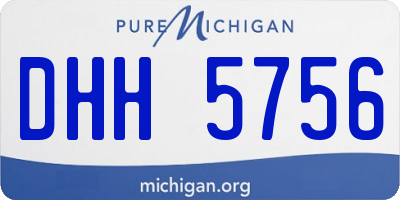 MI license plate DHH5756