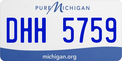MI license plate DHH5759