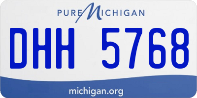 MI license plate DHH5768