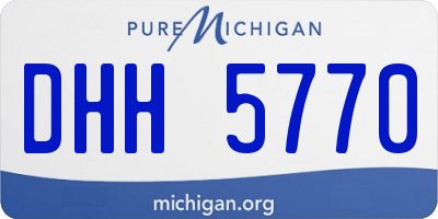 MI license plate DHH5770