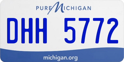 MI license plate DHH5772