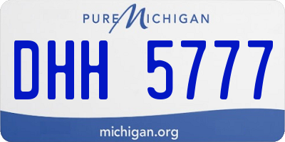 MI license plate DHH5777