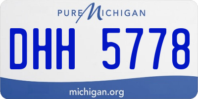 MI license plate DHH5778
