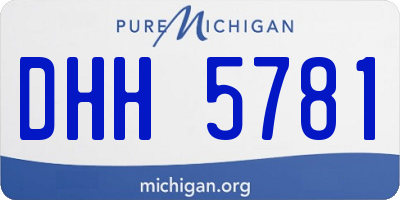 MI license plate DHH5781
