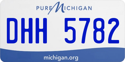 MI license plate DHH5782