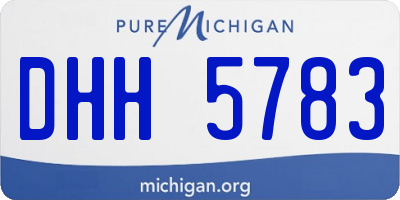 MI license plate DHH5783
