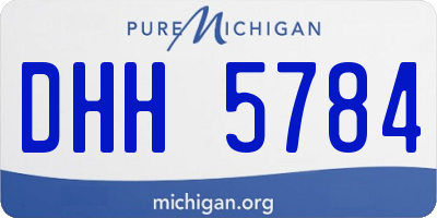 MI license plate DHH5784
