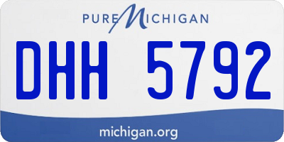 MI license plate DHH5792