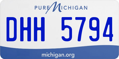 MI license plate DHH5794