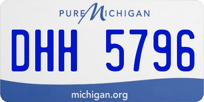 MI license plate DHH5796
