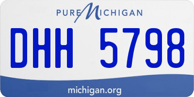MI license plate DHH5798