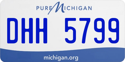 MI license plate DHH5799