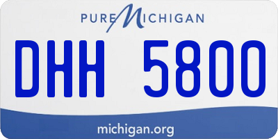 MI license plate DHH5800