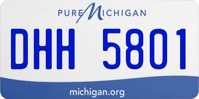 MI license plate DHH5801