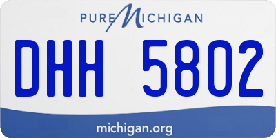 MI license plate DHH5802