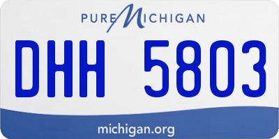 MI license plate DHH5803