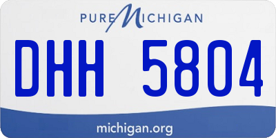MI license plate DHH5804